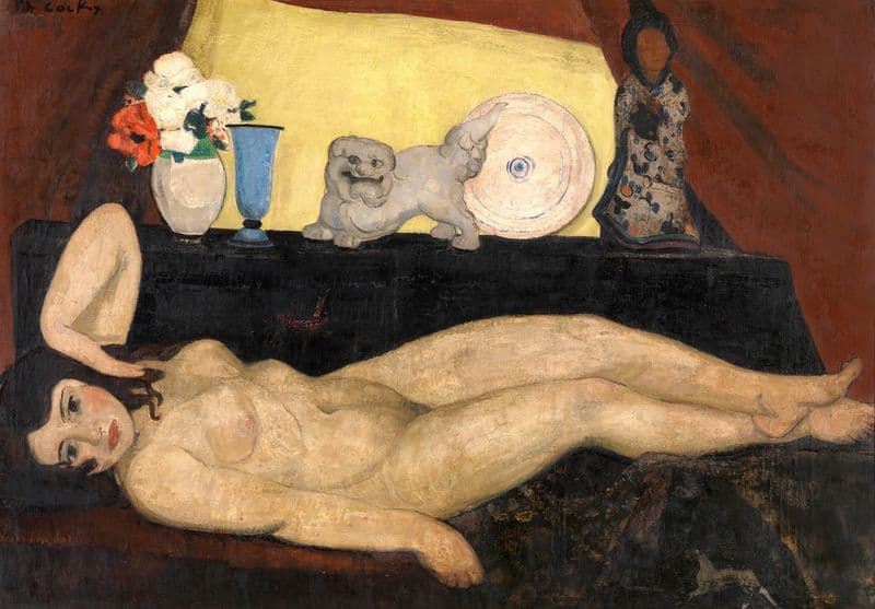 Lying Nude as a canvas print