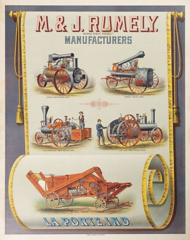 M. and J. Rumley Manufacturers, La Porte, Ind. as a canvas print