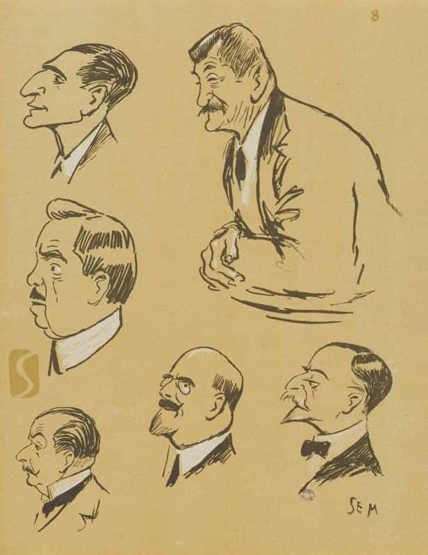 M. Bertelli, M. Jean Hennessy, M. d’Iriart d’Etcheparre, M. Garat, M. Hudelo et M. Darru as a canvas print