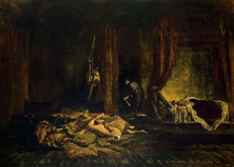 Macbeth’s murder of Duncan as a canvas print