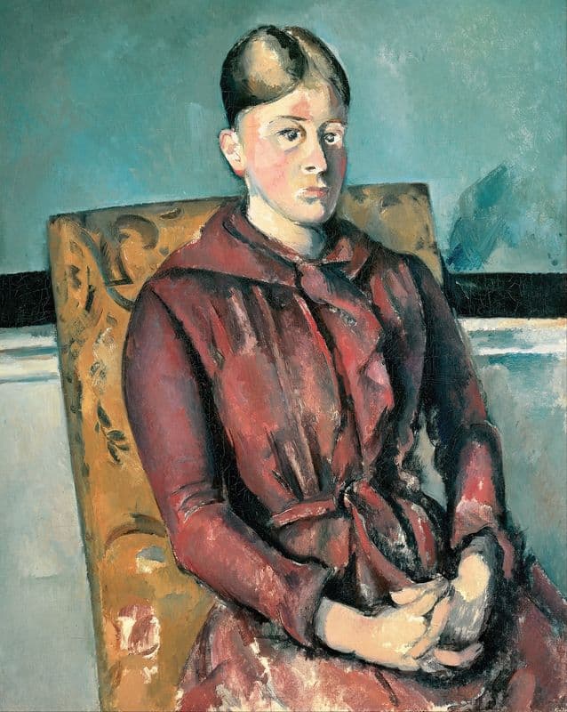 Madame Cézanne In A Yellow Armchair (1888-1890) as a canvas print