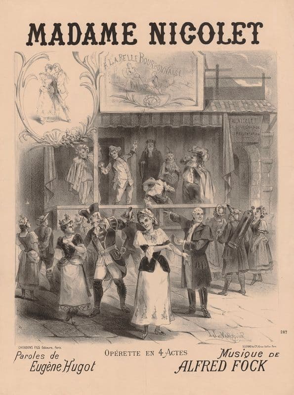 Madame Nicolet. Opérette en 4 actes. Paroles de Eugène Hugot as a canvas print