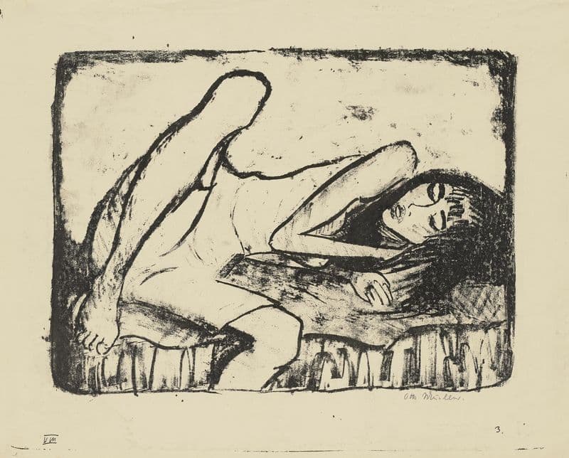 Mädchen auf der Liege II as a canvas print