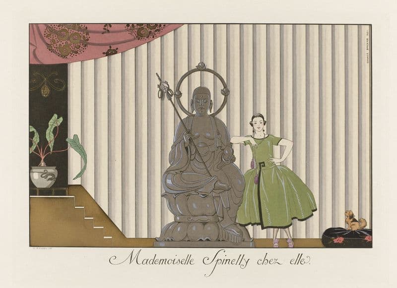 Mademoiselle Spinelly chez elle as a canvas print