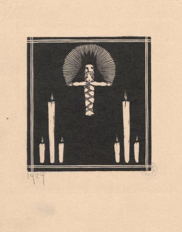Madonna 1929 (Powinszowanie świąteczne) as a canvas print