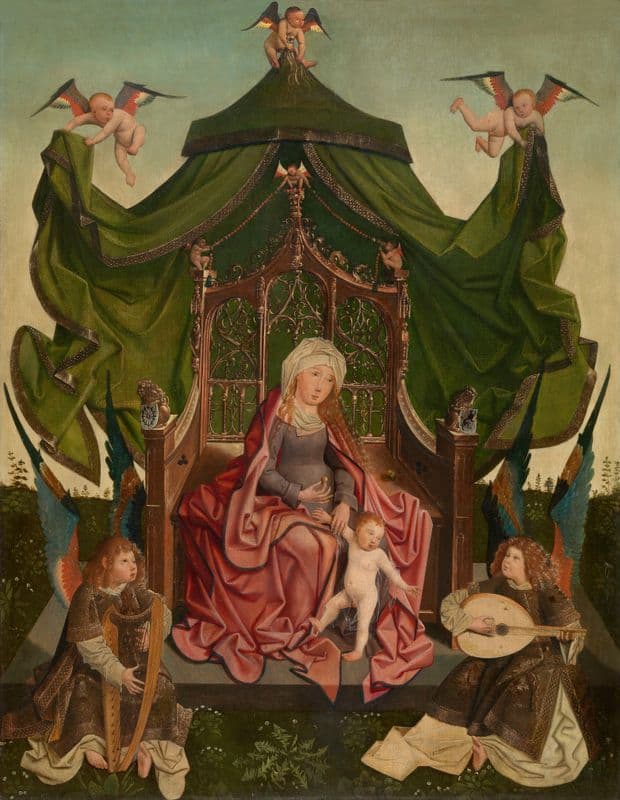 Madonna Enthroned (1475-1499) as a canvas print