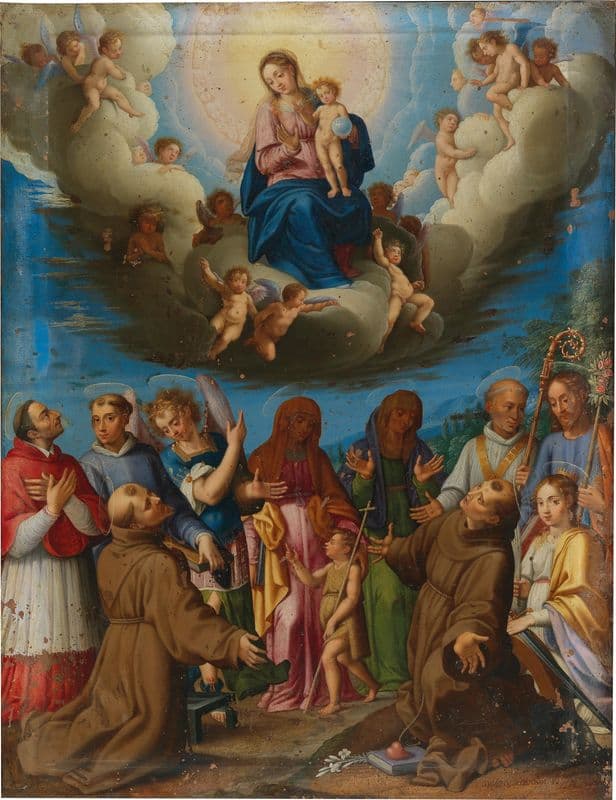 Madonna in Glory with Saints as a canvas print