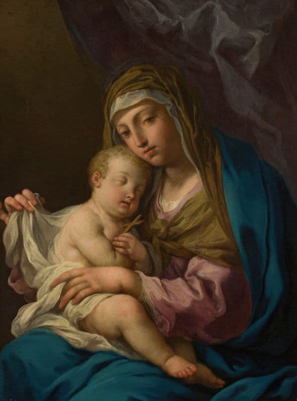 Madonna with sleeping Child Jesus as a canvas print