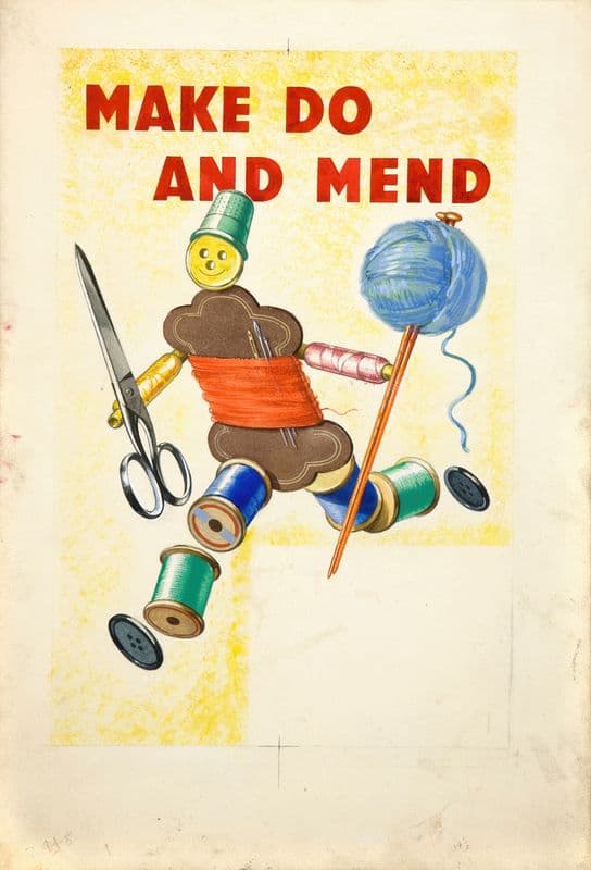 Make do and mend (between 1939 and 1946) as a canvas print