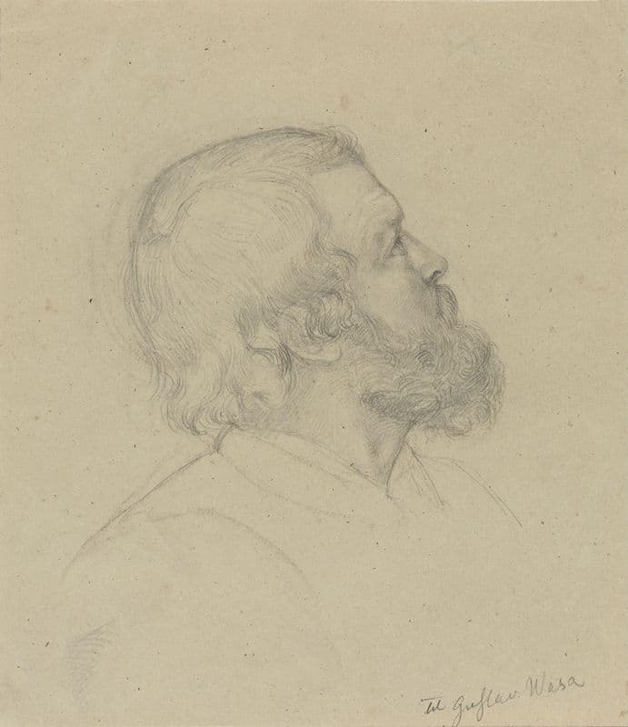 Male head (Between 1839 and 1841) as a canvas print