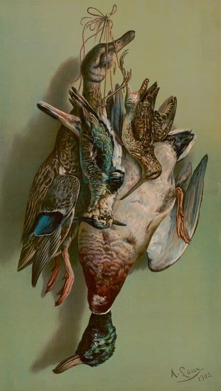 Mallards, jay & woodcock as a canvas print