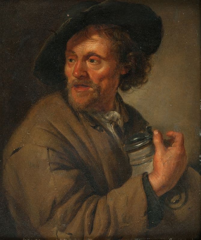 Man Holding a jug as a canvas print