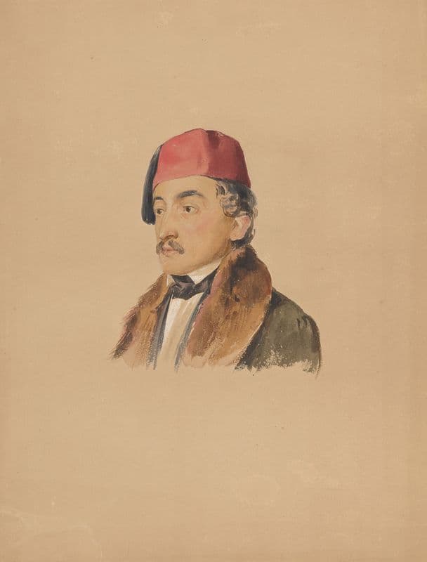 Man in an Oriental Hat as a canvas print
