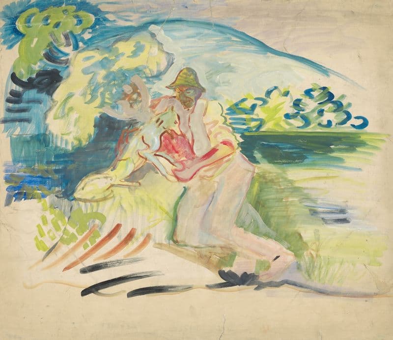 Man with a Dog (1940–1944) as a canvas print