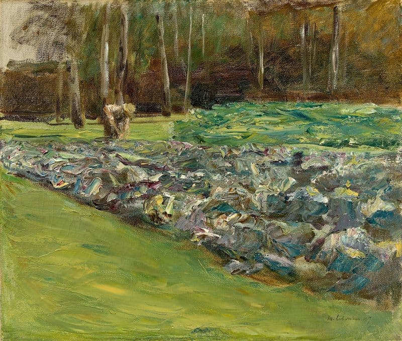 Mann im Kohlfeld – Wannseegarten as a canvas print
