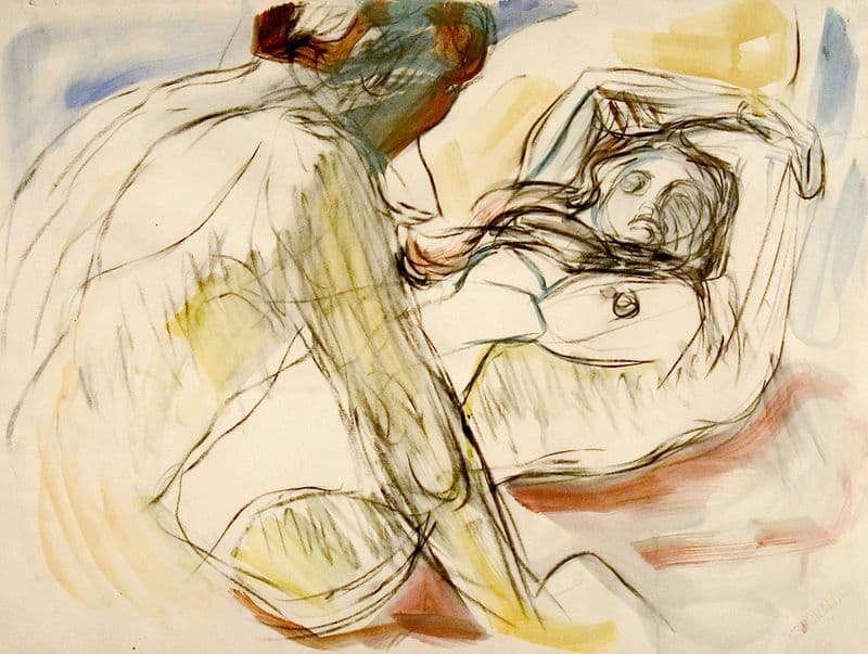 Mann og kvinne (1912-1915) as a canvas print