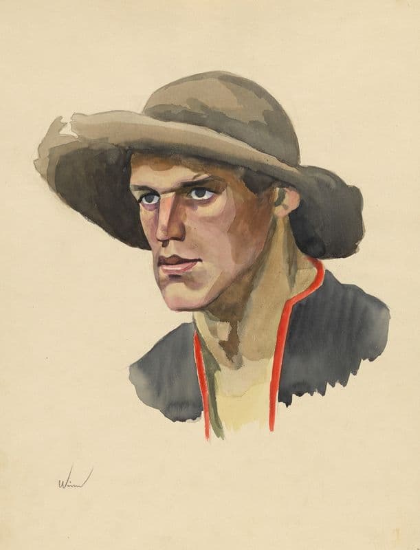 männliches Porträt (ca. 1928) as a canvas print