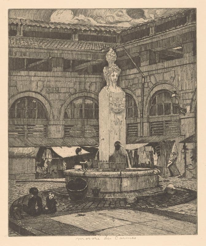Marché des Carmes (20th century) as a canvas print