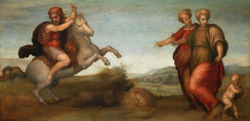 Marcus Curtius Leaping Into The Abyss as a canvas print