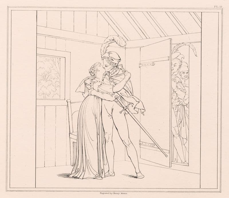 Margaret meets Faust in the summer house as a canvas print