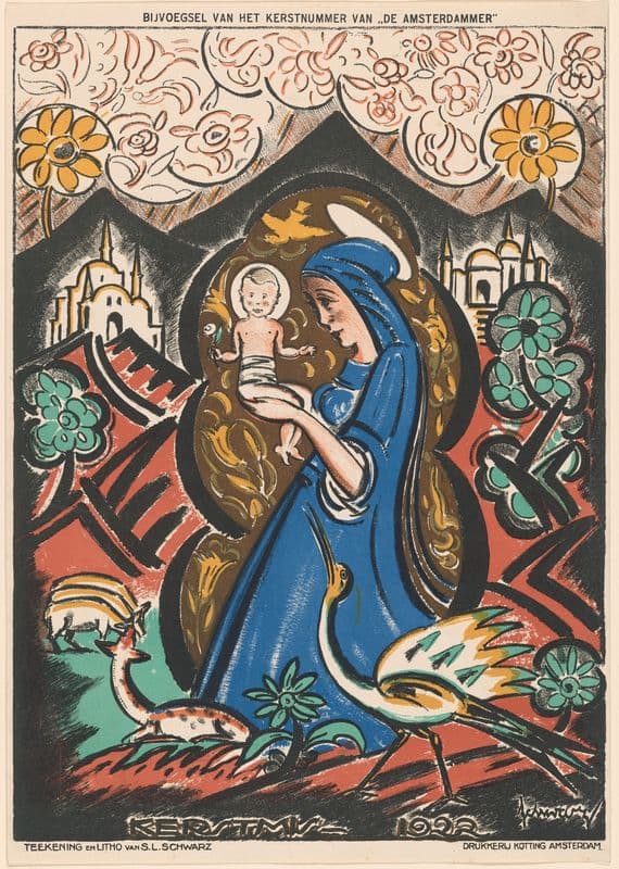 Maria met kind as a canvas print