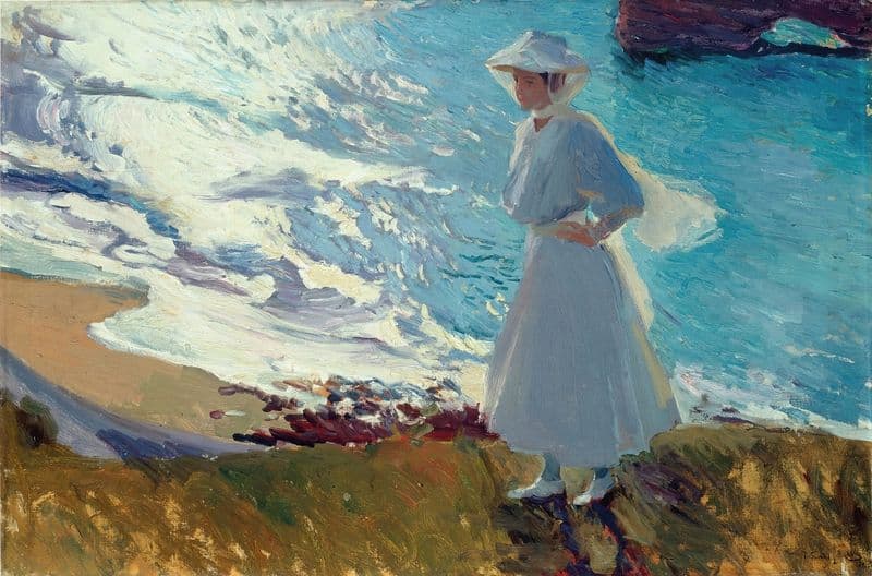 María on the Beach at Biarritz or Contre-jour as a canvas print