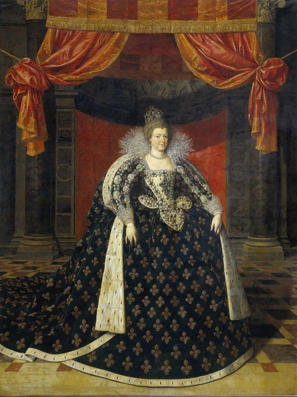 Marie de Medicis,Consort of Henry IV (1590 - 1620) as a canvas print