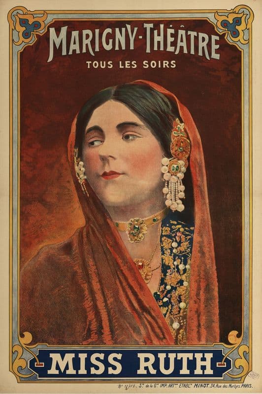 Marigny-Théatre, Miss Ruth as a canvas print