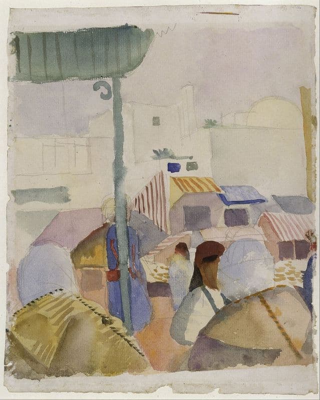 Market in Tunis II as a canvas print