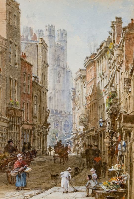 Market Street, Cambridge as a canvas print
