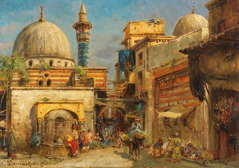 Marktstraße in Damaskus as a canvas print
