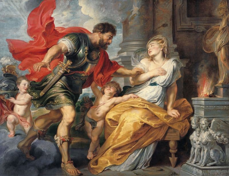Mars and Rhea Silvia as a canvas print