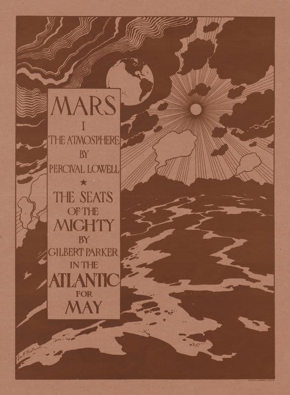 Mars I, The atmosphere by Percival Lowell (ca. 1890–1920) as a canvas print
