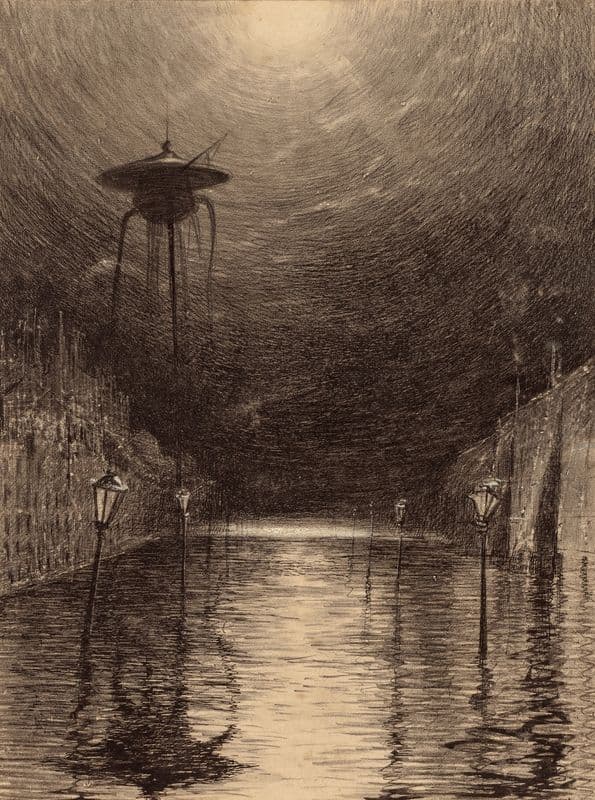 Martian Machine Over the Thames as a canvas print