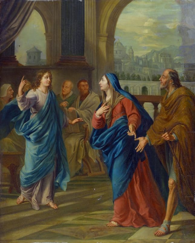 Mary and Joseph Find the Twelve-Year-Old Jesus in the Temple as a canvas print