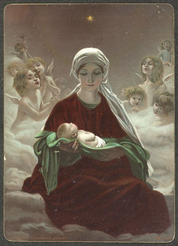 Mary and the baby Jesus as a canvas print