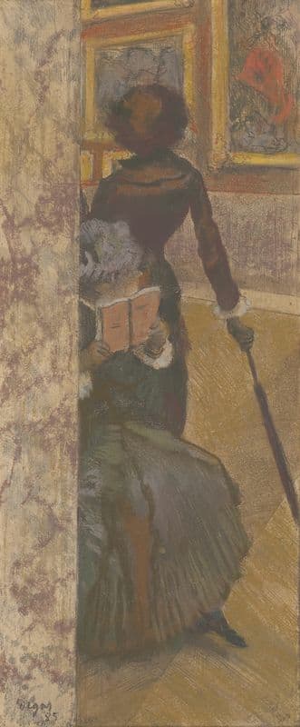 Mary Cassatt at the Louvre; The Paintings Gallery as a canvas print