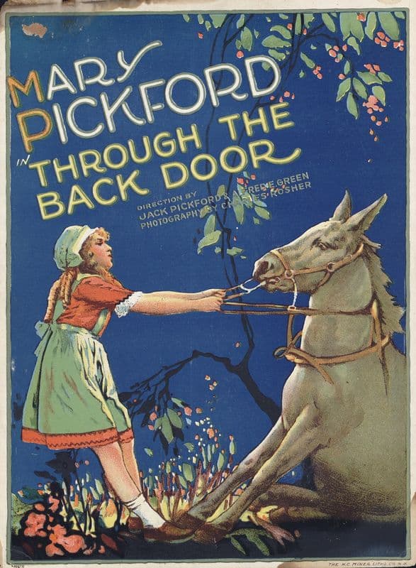 Mary Pickford in Through the back door as a canvas print