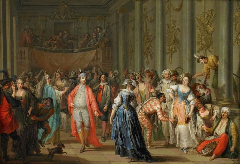 Masquerade Ball (Masked Ball at Venice) (Mid-18th century) as a canvas print