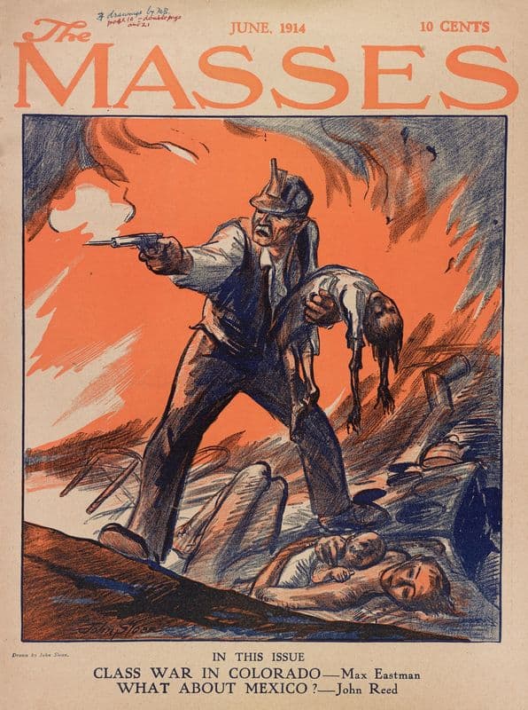 Massacre during Colorado Coal Strike at Ludlow, Colorado as a canvas print