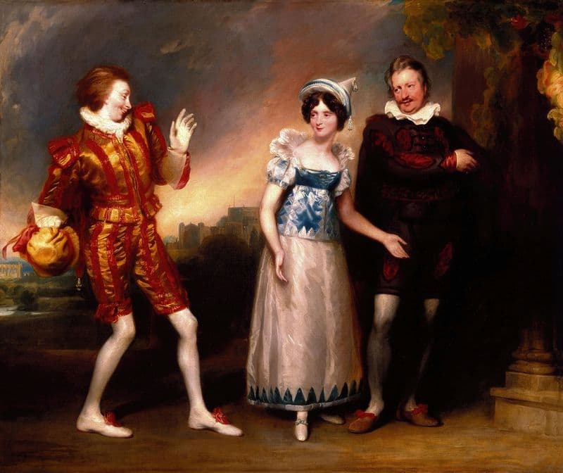 Master Page, Anne Page, and Slender as a canvas print