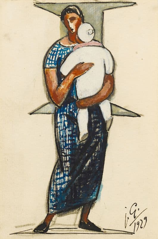 Maternité as a canvas print