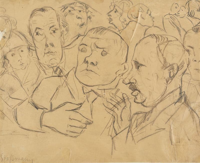 Max Beckmann in Company as a canvas print