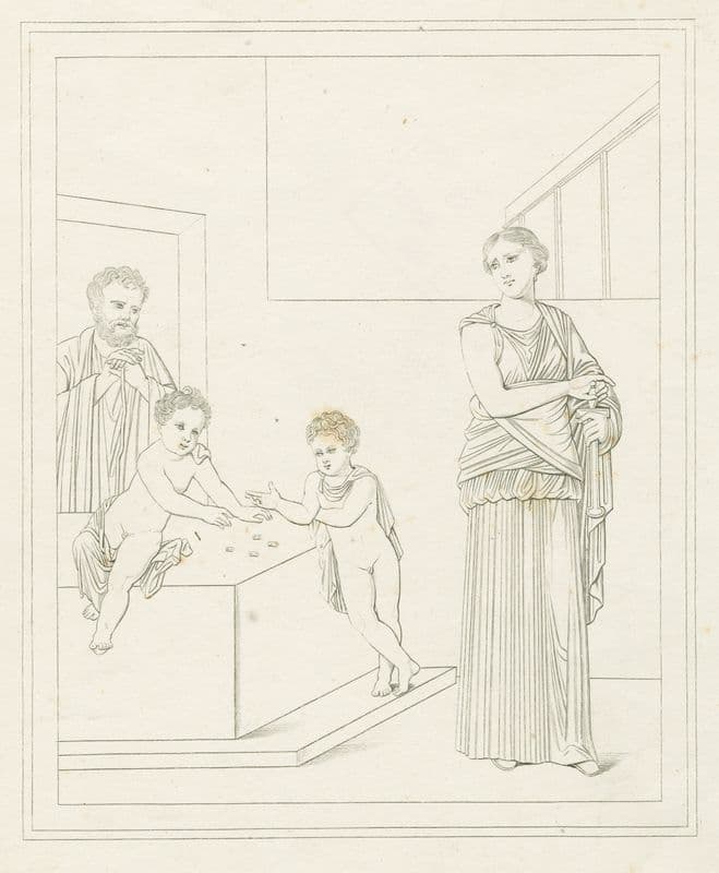 Medea musing on the murder of her children, from Pompeii (1869 - 1870) as a canvas print