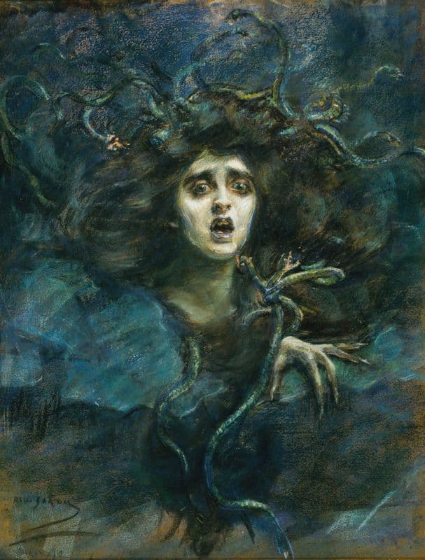 Medusa (Laura Dreyfus Barney) as a canvas print