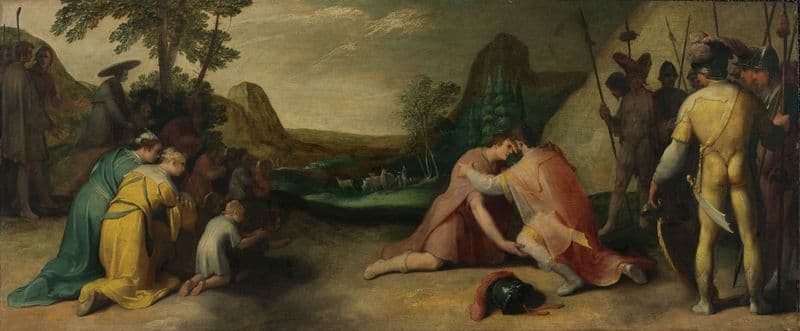 Meeting of Jacob and Esau as a canvas print
