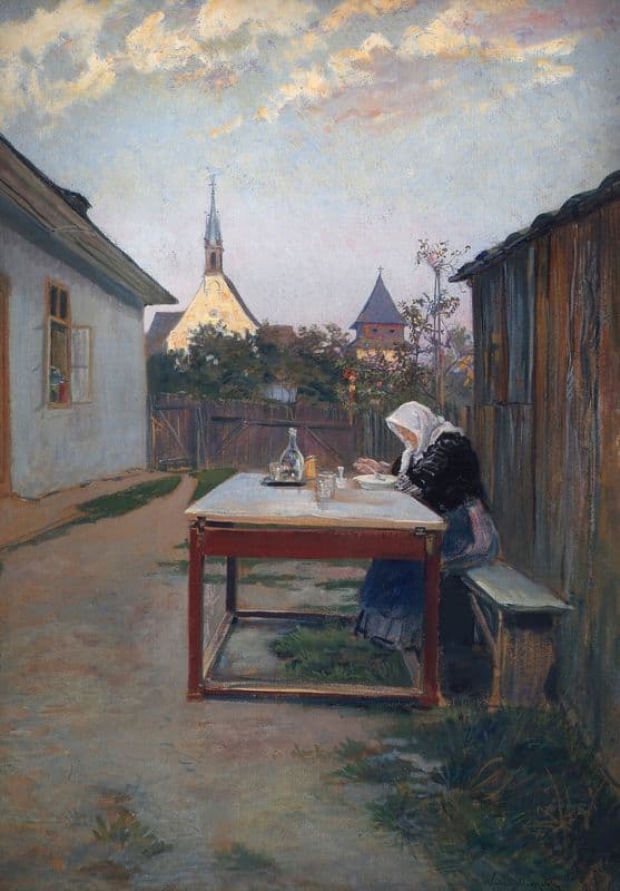 Meine Mutter (Abendmahlzeit) as a canvas print