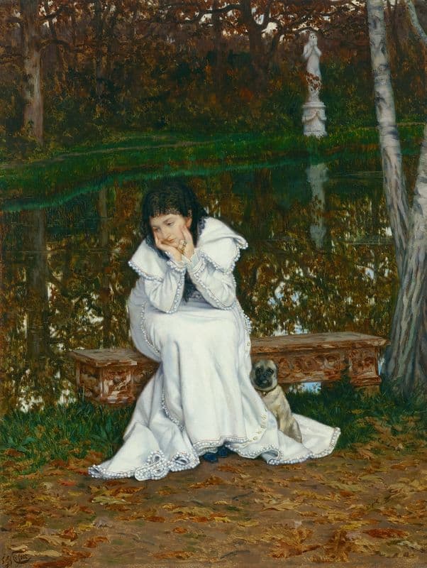 Mélancolie (circa 1868) as a canvas print