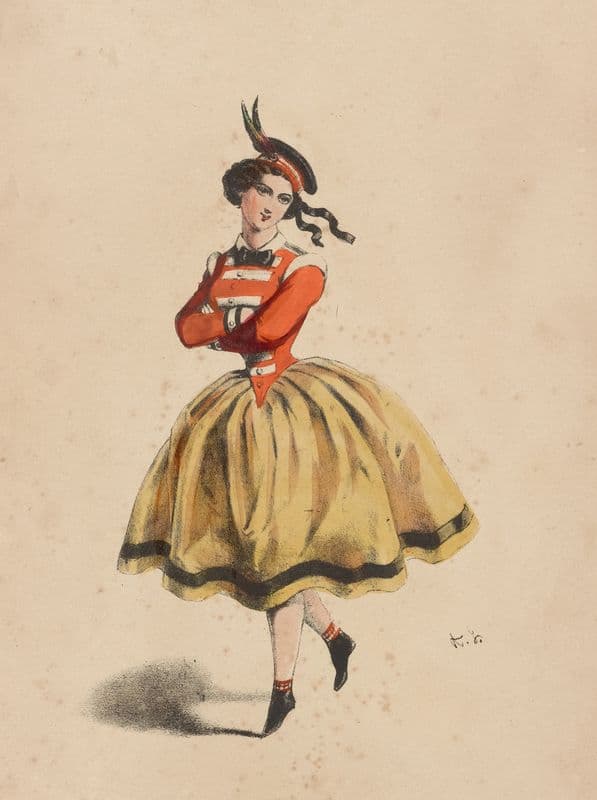 Melle Legrain dans Le corsaire, Théâtre de l’Opéra as a canvas print