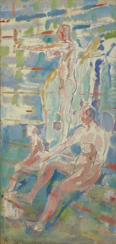Men Turned towards the Sun (1912–13) as a canvas print